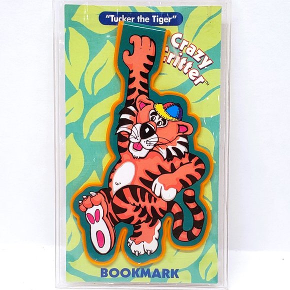 Fun-N-Nuf Tucker Tiger Clip Over Page Bookmark New Old Stock Vintage 2000 - Picture 2 of 4